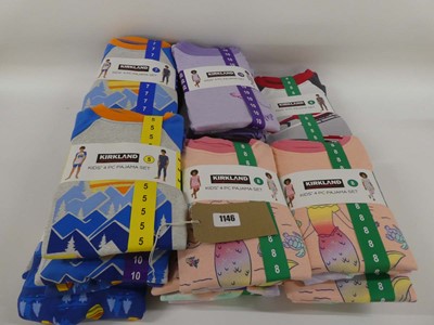 Lot 1146 - Approx. 20 kids Kirkland 4 piece pyjama sets