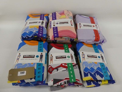 Lot 1147 - Approx. 20 kids Kirkland 4 piece pyjama sets