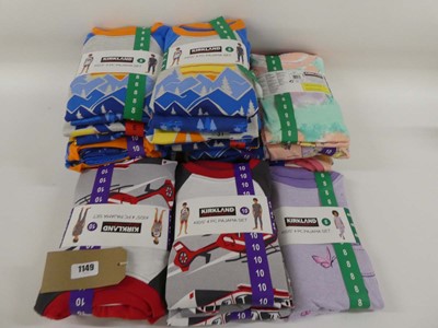 Lot 1149 - Approx. 20 kids Kirkland 4 piece pyjama sets