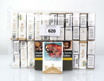 Lot 620 - 25 packs of 20 Marlboro Gold cigarettes (Note...