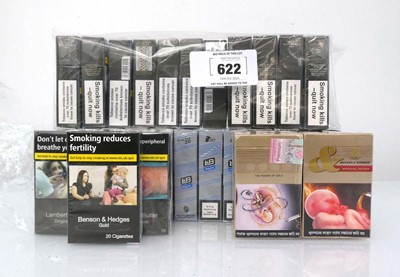 Lot 622 - 32 packs of 20 cigarettes, 27x Lambert &...