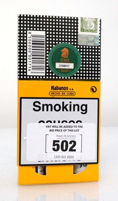 Lot 502 - 3x Cohiba Robustos Tubed Cuban Cigars Length:...