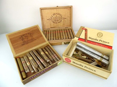 Lot 510 - A Collection of old cigars in 3 part boxes...