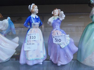 Lot 310 - Two Royal Doulton ceramic figurines 'Susan'...