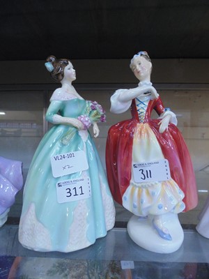 Lot 311 - Two Royal Doulton ceramic figurines 'Happy...