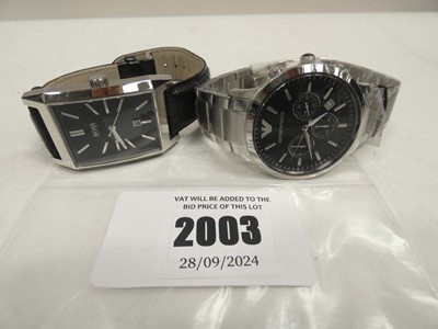 Lot 2003 - Emporio Armani AR2434 and Hugo Boss 203114...