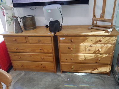 Lot 1003 - A 2 over 3 chest of drawers together with a 4...