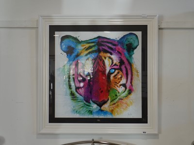 Lot 1015 - A framed print entitled Tiger Pop by Patrice...