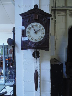 Lot 7 - A mid-20th century brown plastic cuckoo clock