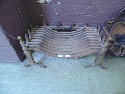 Lot 9 - A cast metal fire basket