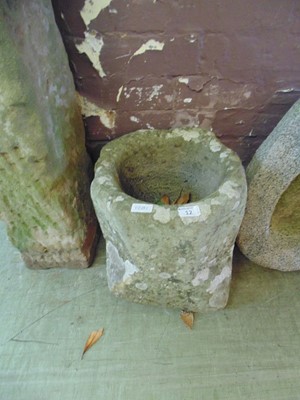 Lot 12 - A sandstone hollowed centre planter