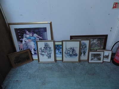 Lot 32 - A selection of artworks, mainly prints of...