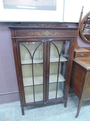 Lot 44 - An early 20th century stained mahogany glazed...