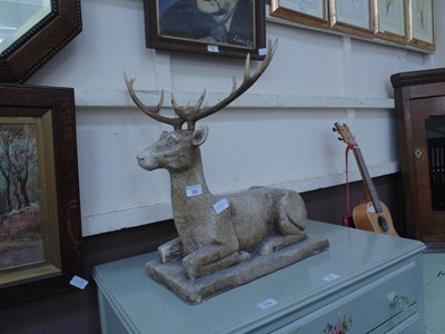 Lot 56 - A moulded model of stag