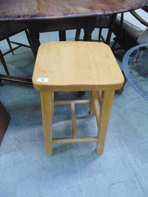 Lot 78 - A modern beech stool