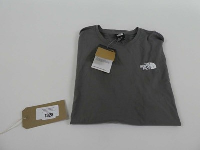 Lot 1328 - The North Face t-shirt in smoked pearl size large