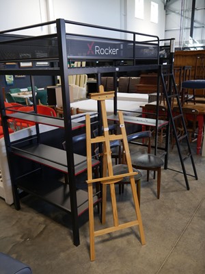 Lot 1075 - X Rocker bed with shelves and ladder