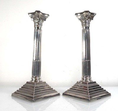 Lot 420 - A pair of early 20th century hollow silver...