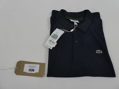 Lot 1330 - Lacoste polo top in navy size FR 4 US M