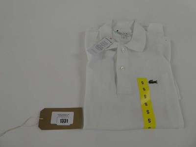 Lot 1331 - Lacoste polo top in white size FR 3 US S