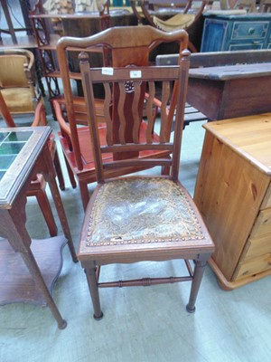 Lot 96 - A 19th century mahogany dining chair with...