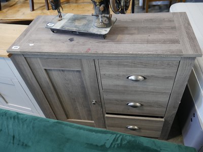 Lot 1096 - Grey effect sideboard