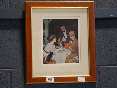 Lot 1108 - Small framed print by William Strang, entitled...