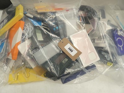 Lot 2403 - Bag containing quantity of smartphone cases...