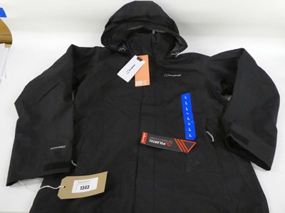 Lot 1343 - Berghaus hydroshell 3in1 jacket in black size...