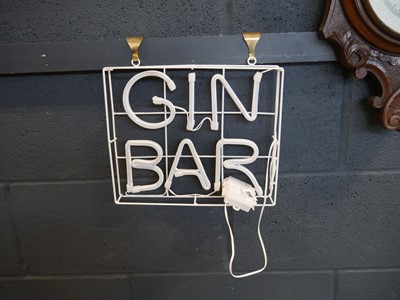 Lot 1116 - Light up sign 'Gin Bar'