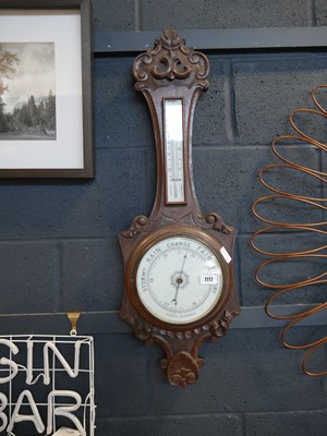 Lot 1117 - Aneroid barometer with thermometer