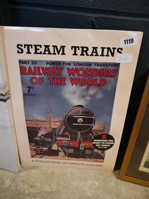 Lot 1119 - Collection of ready to frame steam train...