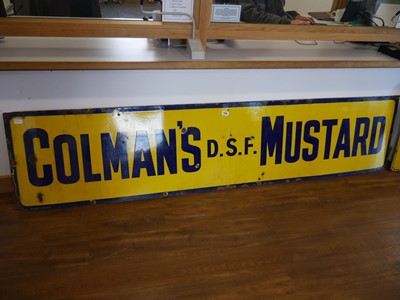 Lot 1128 - Large Colman's mustard porcelain/ enamel sign