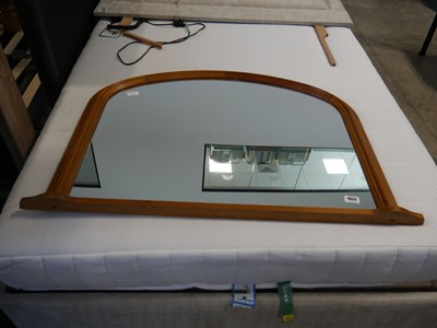 Lot 1059 - Pine over mantle mirror