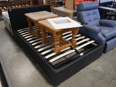 Lot 1062 - Bed frame together with a leather effect...