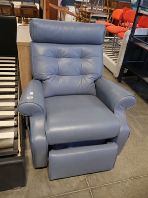 Lot 1065 - Electric recliner chair in grey leather effect...