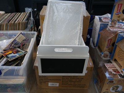 Lot 1140 - Large white crate with chalkboards