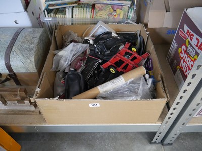 Lot 1144 - Cardboard box containing die cast vehicles and...