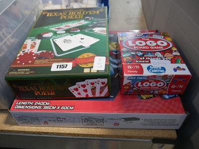 Lot 1157 - 3 games incl. Texas Hold 'Em poker, logo...