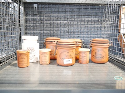 Lot 1172 - Collection of earthenware pots and kilner jars...