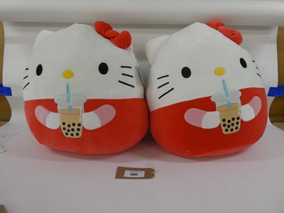 Lot 1383 - 2 Squishmallows Hello Kitty plush toys