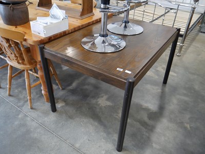 Lot 1033 - Rectangular dark effect dining table