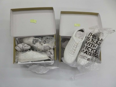 Lot 3806 - 2 boxed pairs of Ted Baker retro sneakers in...