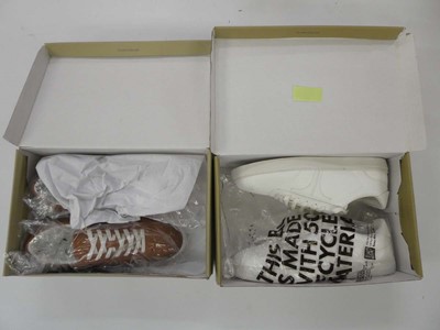 Lot 3828 - 2 boxed pairs of Ted Baker retro sneakers in...