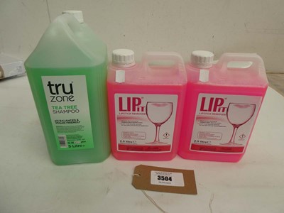 Lot 3504 - 5L Tru zone Tea Tree shampoo and 2 x 2.5L...