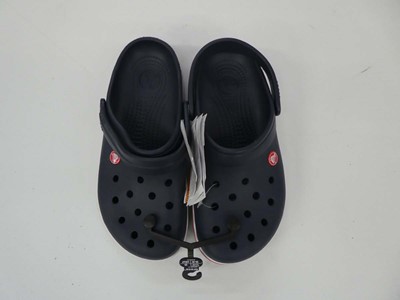 Lot 3838 - Pair of adults unisex crocs in navy, red and...