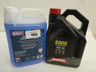 Lot 4602 - Sealy Ultrasonic Cleaning Fluid and Motul...