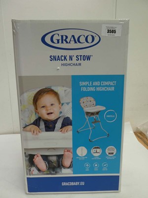 Lot 3505 - Graco Snack N Stow high chair