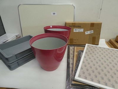 Lot 3520 - Picture frames, fold up table, plant pots,...