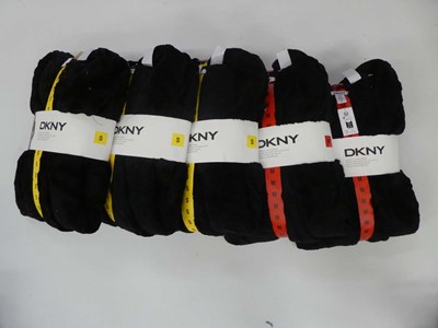 Lot 3861 - Bag containing 5 DKNY long plush robes in black